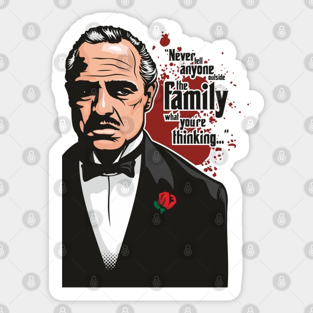 The Godfather Sticker by Jamie Lee Art